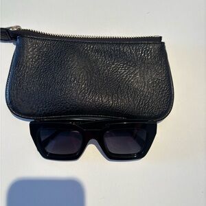 Anine Bing Black Sunglasses with Case